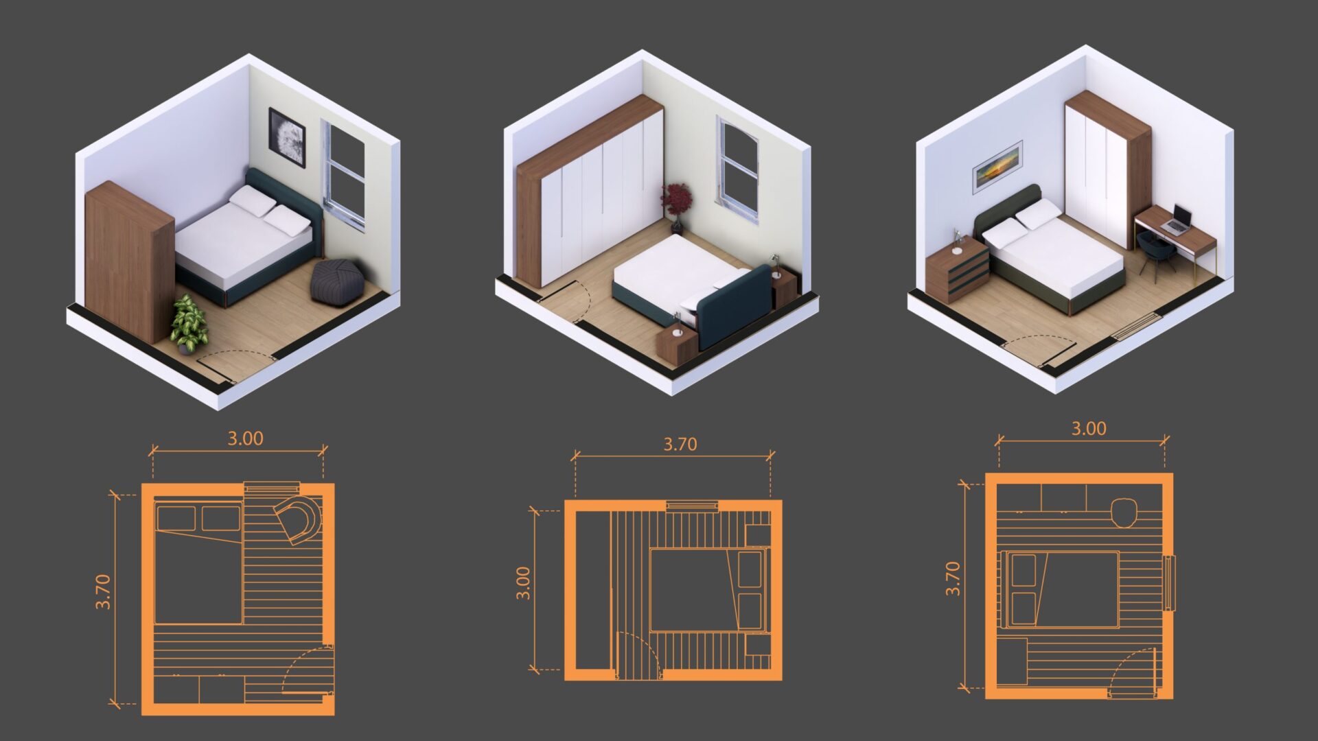 11 squared meters room sizes